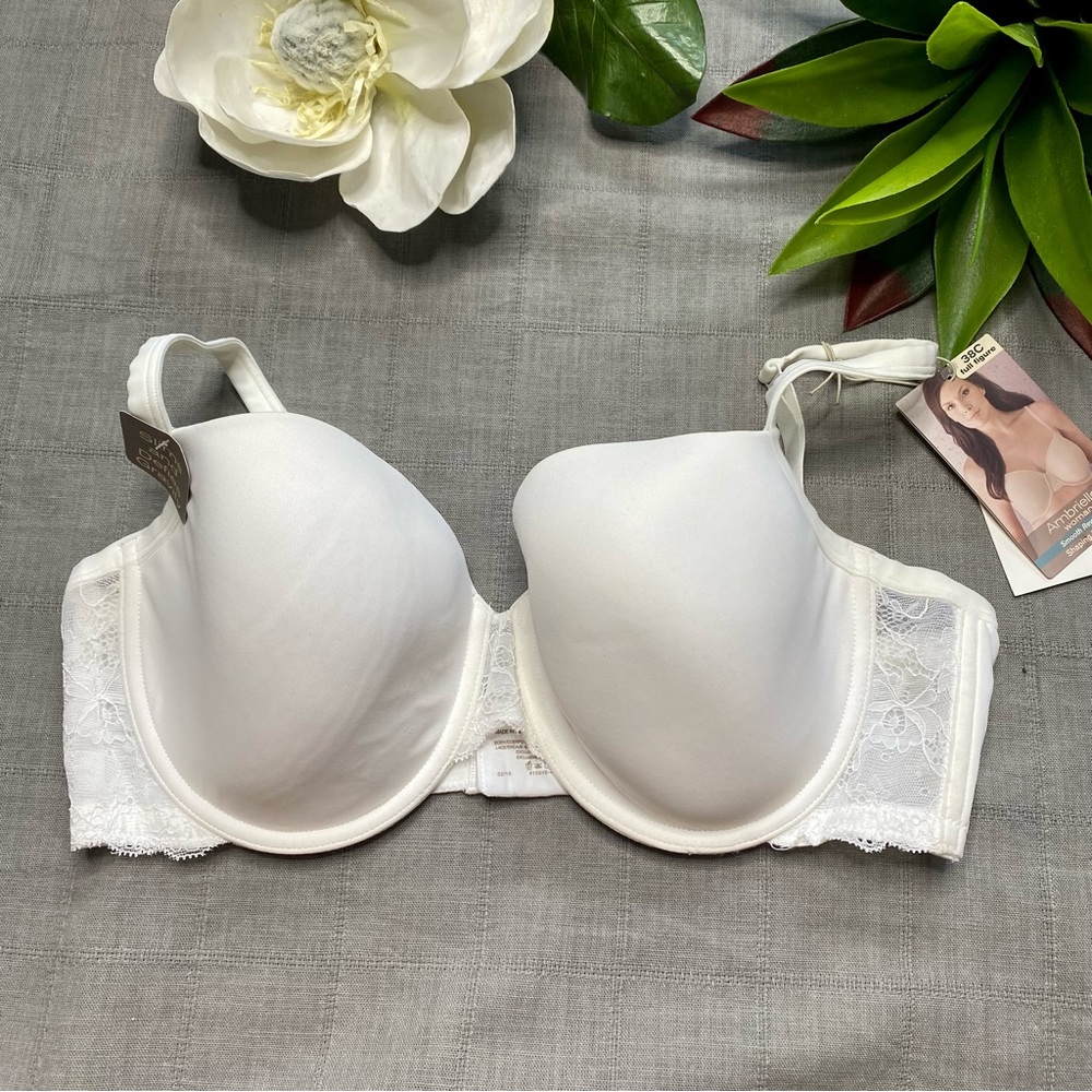 38C full coverage white bra